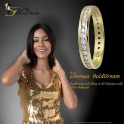 GoldDream Gold Ring Gr.58 Zirkonia weiß 333er Gelbgold GDR520Y58