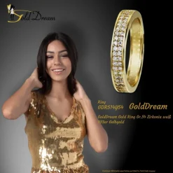 GoldDream Gold Ring Gr.54 Zirkonia weiß 333er Gelbgold GDR514Y54