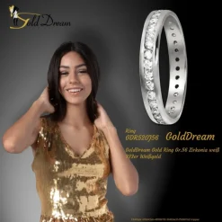 GoldDream Gold Ring Gr.56 Zirkonia weiß 333er Weißgold GDR520J56