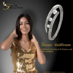 GoldDream Gold Ring Gr.58 Zirkonia weiß 333er Weißgold GDR529J58