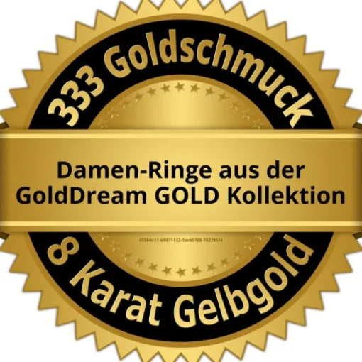 GoldDream Gold Ring Gr.56 Zirkonia weiß 333er Gelbgold GDR514Y56