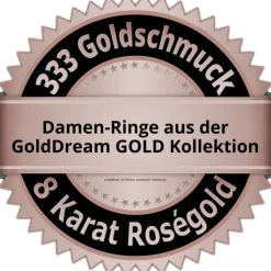 GoldDream Gold Ring Gr.54 Zirkonia weiß 333er Rosegold GDR514E54