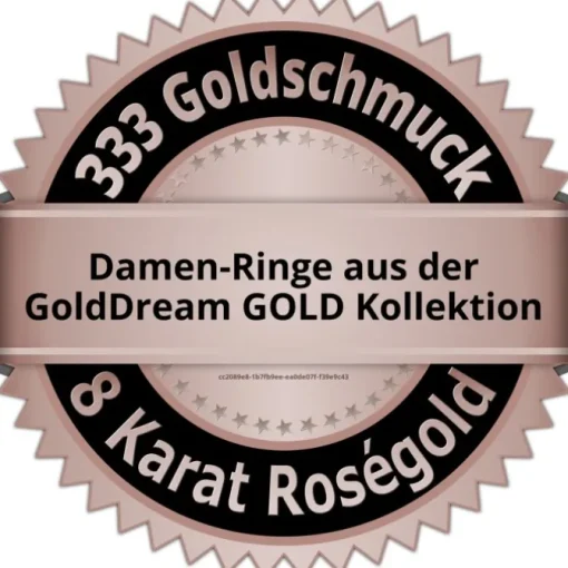 GoldDream Gold Ring Gr.54 Zirkonia weiß 333er Rosegold GDR514E54