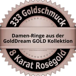 GoldDream Gold Ring Gr.56 Zirkonia weiß 333er Rosegold GDR514E56