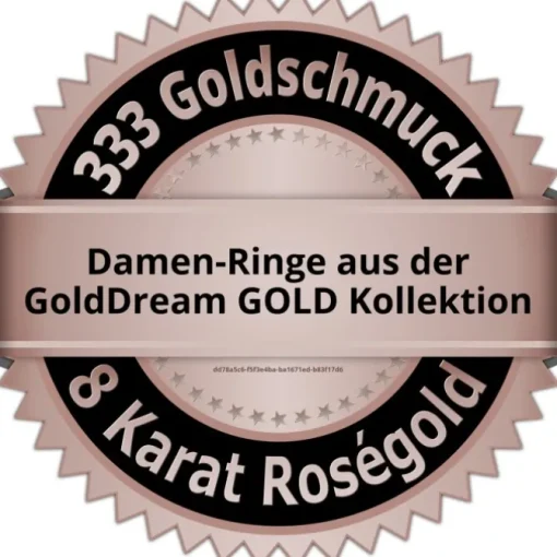 GoldDream Gold Ring Gr.56 Zirkonia weiß 333er Rosegold GDR514E56
