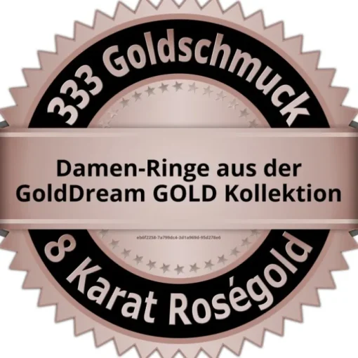 GoldDream Gold Ring Gr.58 Zirkonia weiß 333er Rosegold GDR514E58
