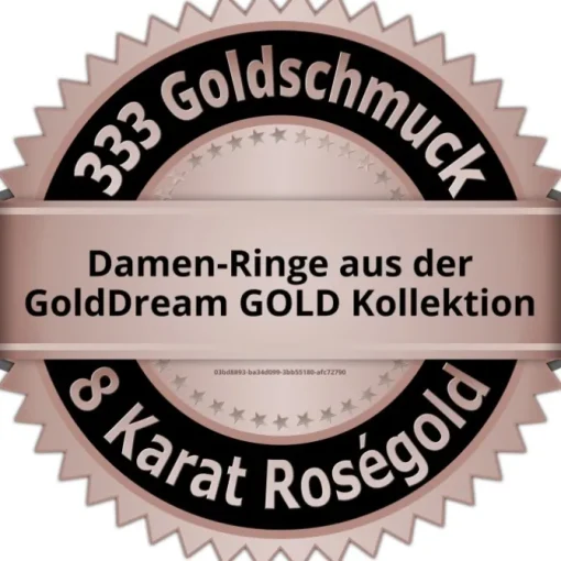 GoldDream Gold Ring Gr.60 Zirkonia weiß 333er Rosegold GDR526E60