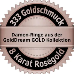 GoldDream Gold Ring Gr.54 Zirkonia weiß 333er Rosegold GDR526E54