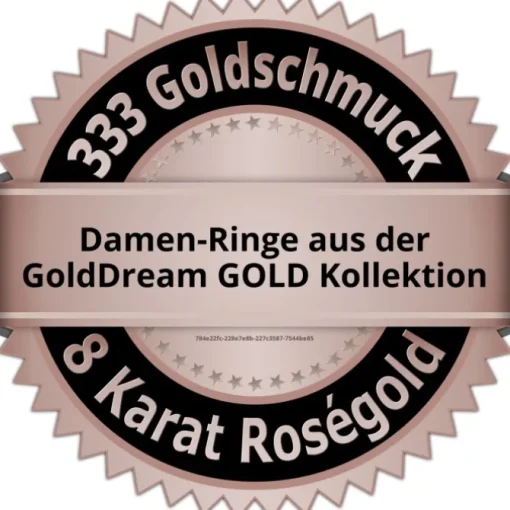 GoldDream Gold Ring Gr.54 Zirkonia weiß 333er Rosegold GDR526E54