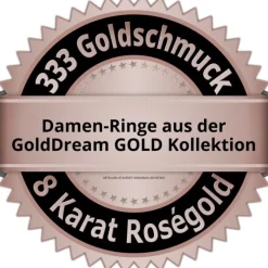 GoldDream Gold Ring Gr.56 Zirkonia weiß 333er Rosegold GDR526E56