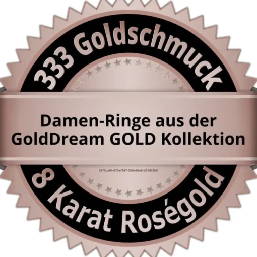 GoldDream Gold Ring Gr.56 Zirkonia weiß 333er Rosegold GDR526E56