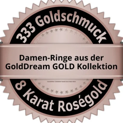 GoldDream Gold Ring Gr.54 Zirkonia weiß 333er Roségold GDR520E54