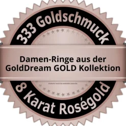 GoldDream Gold Ring Gr.60 Zirkonia weiß 333er Roségold GDR520E60