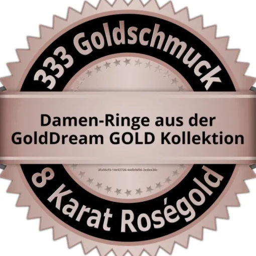 GoldDream Gold Ring Gr.60 Zirkonia weiß 333er Roségold GDR520E60