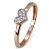 GoldDream Gold Ring Herz Zirkonia weiß Gr.60 333er Rosegold GDR503E60