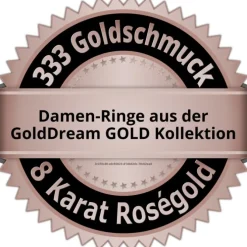 GoldDream Gold Ring Herz Zirkonia weiß Gr.56 333er Rosegold GDR503E56
