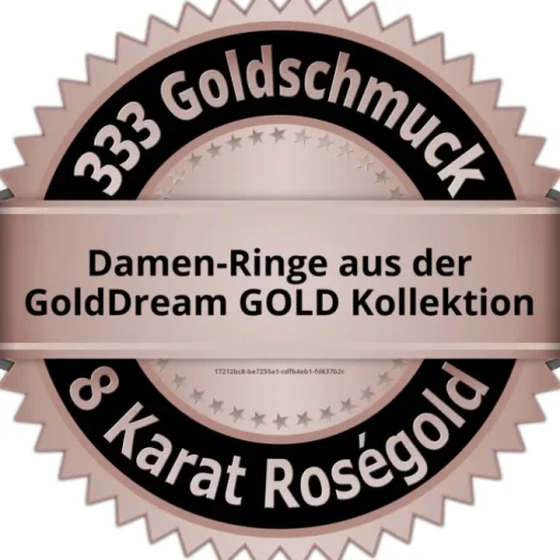 GoldDream Gold Ring Herz Zirkonia weiß Gr.54 333er Rosegold GDR503E54