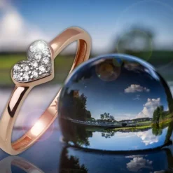 GoldDream Gold Ring Herz Zirkonia weiß Gr.60 333er Rosegold GDR503E60