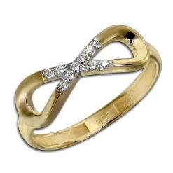 GoldDream Gold Ring Infinity Gr.56 Zirkonia 333er Gelbgold GDR519Y56