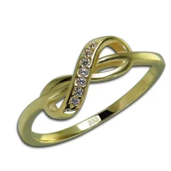 GoldDream Gold Ring Infinity Gr.56 Zirkonia weiß 333er Gelbgold GDR541Y56