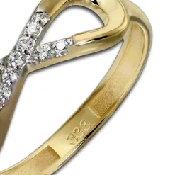 GoldDream Gold Ring Infinity Gr.56 Zirkonia 333er Gelbgold GDR519Y56