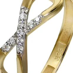 GoldDream Gold Ring Infinity Gr.56 Zirkonia 333er Gelbgold GDR519Y56