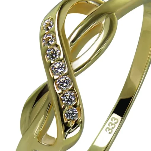 GoldDream Gold Ring Infinity Gr.54 Zirkonia weiß 333er Gelbgold GDR541Y54