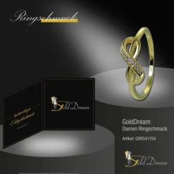 GoldDream Gold Ring Infinity Gr.54 Zirkonia weiß 333er Gelbgold GDR541Y54