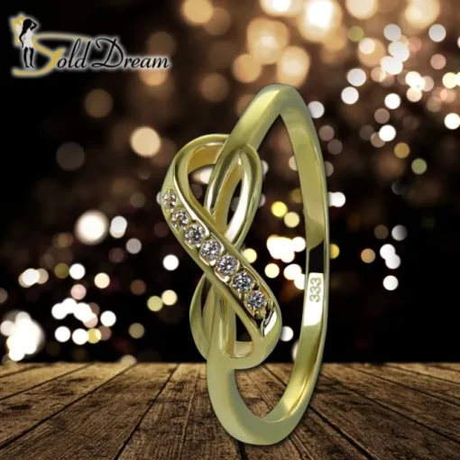 GoldDream Gold Ring Infinity Gr.54 Zirkonia weiß 333er Gelbgold GDR541Y54