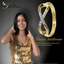 GoldDream Gold Ring Infinity Gr.56 Zirkonia 333er Gelbgold GDR519Y56