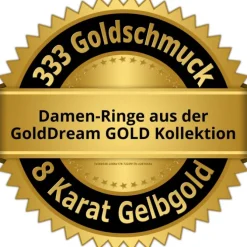 GoldDream Gold Ring Infinity Gr.58 Zirkonia weiß 333er Gelbgold GDR541Y58