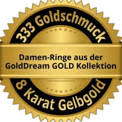 GoldDream Gold Ring Infinity Gr.56 Zirkonia weiß 333er Gelbgold GDR541Y56