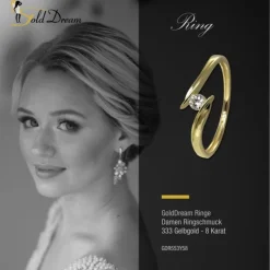 GoldDream Gold Ring Klassik Gr.58 333er Gelbgold GDR553Y58