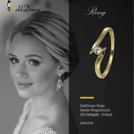 GoldDream Gold Ring Klassik Gr.58 333er Gelbgold GDR553Y58