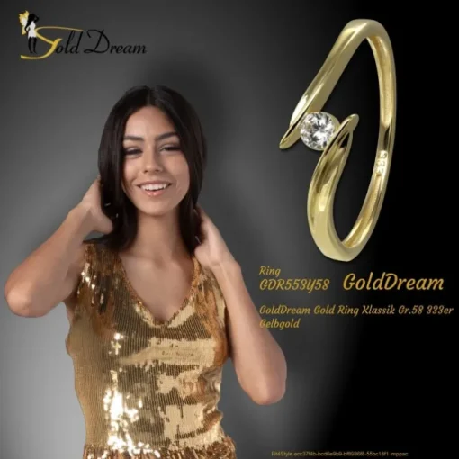 GoldDream Gold Ring Klassik Gr.58 333er Gelbgold GDR553Y58