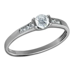 GoldDream Gold Ring Kristall Zirkonia weiß Gr.60 333er Weißgold GDR508J60