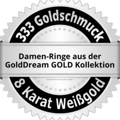 GoldDream Gold Ring Kristall Zirkonia weiß Gr.60 333er Weißgold GDR508J60