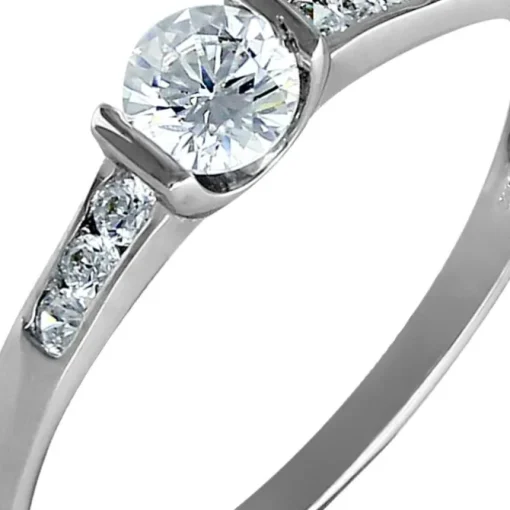 GoldDream Gold Ring Kristall Zirkonia weiß Gr.60 333er Weißgold GDR508J60