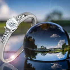 GoldDream Gold Ring Kristall Zirkonia weiß Gr.60 333er Weißgold GDR508J60