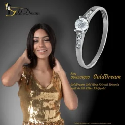 GoldDream Gold Ring Kristall Zirkonia weiß Gr.60 333er Weißgold GDR508J60