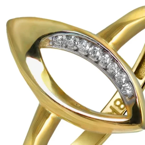 GoldDream Gold Ring Leaf Gr.56 Zirkonia 333er Gelbgold GDR527Y56