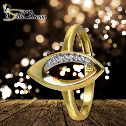 GoldDream Gold Ring Leaf Gr.56 Zirkonia 333er Gelbgold GDR527Y56