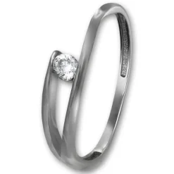 GoldDream Gold Ring New Zirkonia Gr.54 333er Weißgold GDR528J54