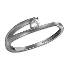 GoldDream Gold Ring New Zirkonia Gr.58 333er Weißgold GDR528J58