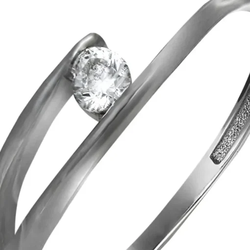 GoldDream Gold Ring New Zirkonia Gr.56 333er Weißgold GDR528J56