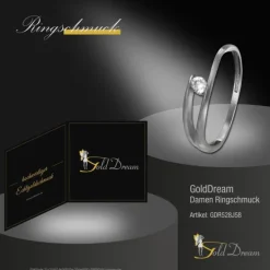 GoldDream Gold Ring New Zirkonia Gr.58 333er Weißgold GDR528J58