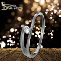 GoldDream Gold Ring New Zirkonia Gr.56 333er Weißgold GDR528J56