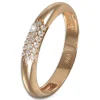 GoldDream Gold Ring 3-reihig Zirkonia Gr.60 333er Rosegold GDR559E60