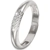 GoldDream Gold Ring 3-reihig Zirkonia Gr.56 333er Weißgold GDR559J56