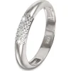 GoldDream Gold Ring 3-reihig Zirkonia Gr.58 333er Weißgold GDR559J58